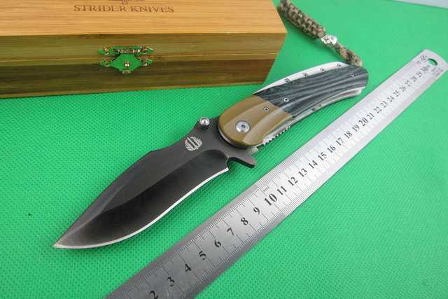

TOP Quality Strider Tactical Folding Knife D2 Blade G10 Camping Hunting Survival Pocket Knife Military Utility EDC Xmas Gift Knife