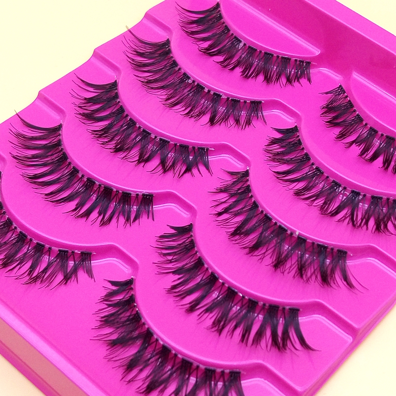 2017 Hot Long Thick False Eyelashes Professional Makeup Soft Natural Fake Eye Lashes Elongated Eye End False Eye Lashes 1 cm -1.5 cm-image-396008695