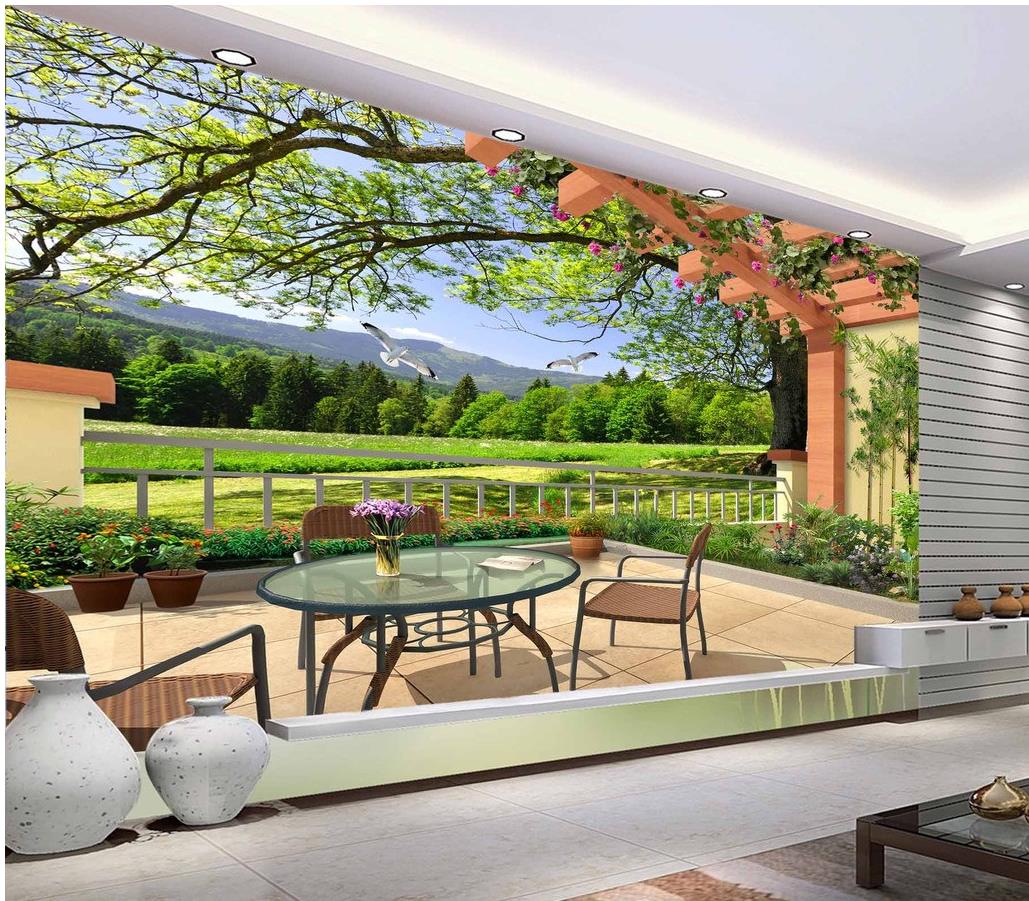 

fashion decor home decoration for bedroom Three-dimensional 3D landscape painting living room TV wall, Other