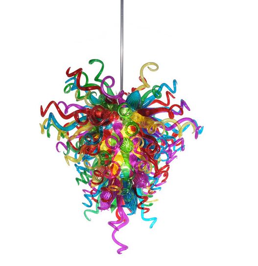 

Pendant Lamps Christmas Lights Multi Color Blown Glass Chandeliers Light Bedroom Decorative Murano Pendant-Light Italian Style Chandelier