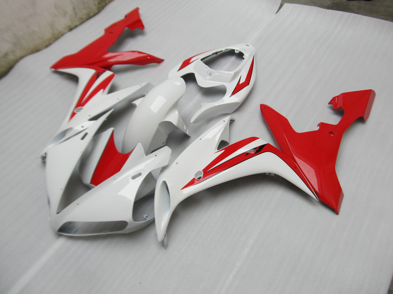 

Injection mold fairing kit for Yamaha YZFR1 2004 2005 2006 white red fairings set YZF R1 04 05 06 OT01, Same as picture