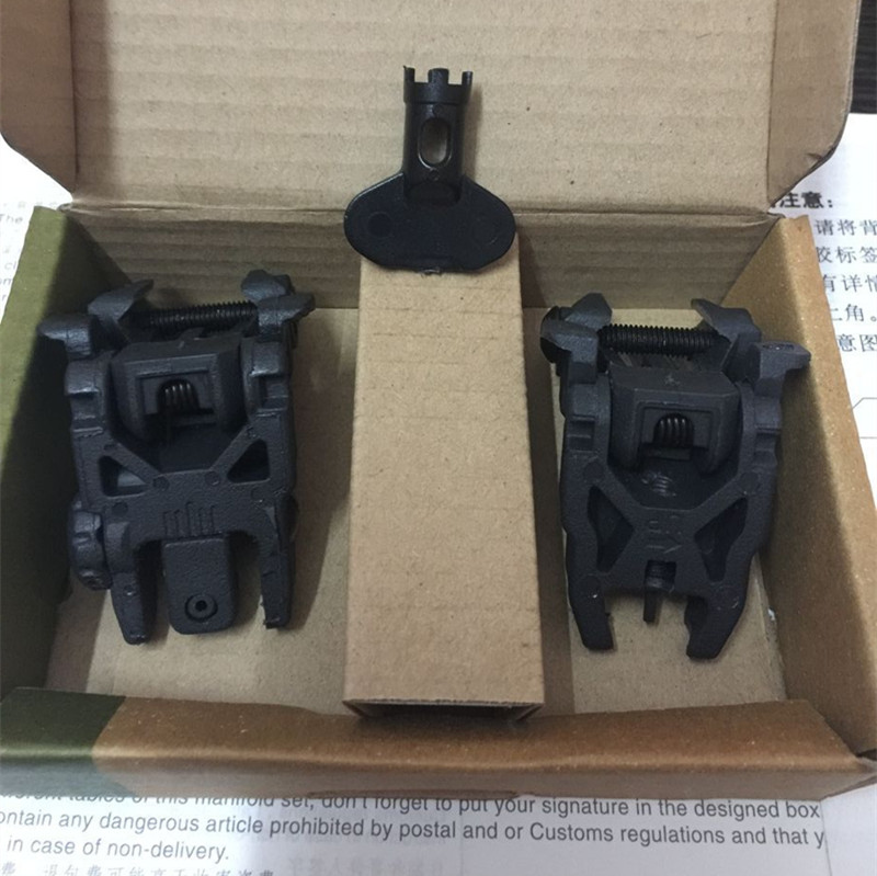 

Wholesale 2017 Back-up Sight Front And Rear Folding Sights With Box BK