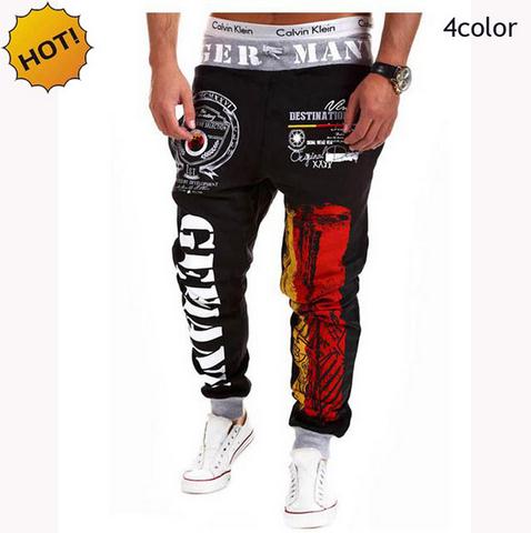 Mode 2017 Printemps automne jogger GYM Baggy running Sarouel Hommes Cheville Banded Numérique imprimé Ealstic Taille Cordon Dermuda Pantalon