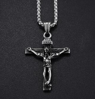 

Stainless Steel Jesus Christian Cross Crucifix Pendant Necklace Hip Hop Jewelry for Men Pendant Designer Jewelry Christmas Gift
