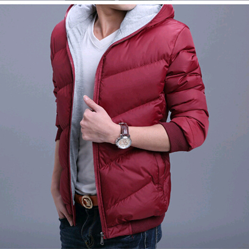 

Wholesale- The brand new men's cotton-padded jacket winter down cotton-padded coat skinny short thickening cotton clothes, Beige