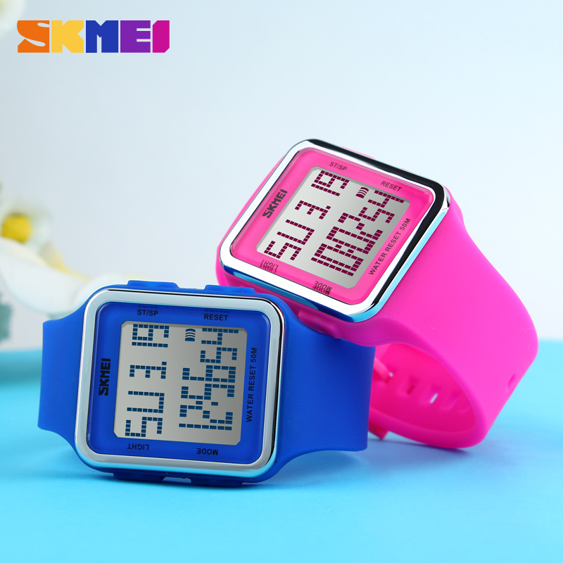 

SKMEI Women LED Digital Watch Student Outdoor Sports Watches Fashion Casual Boy Girls Waterproof Wristwatches Relogio 1139, Black
