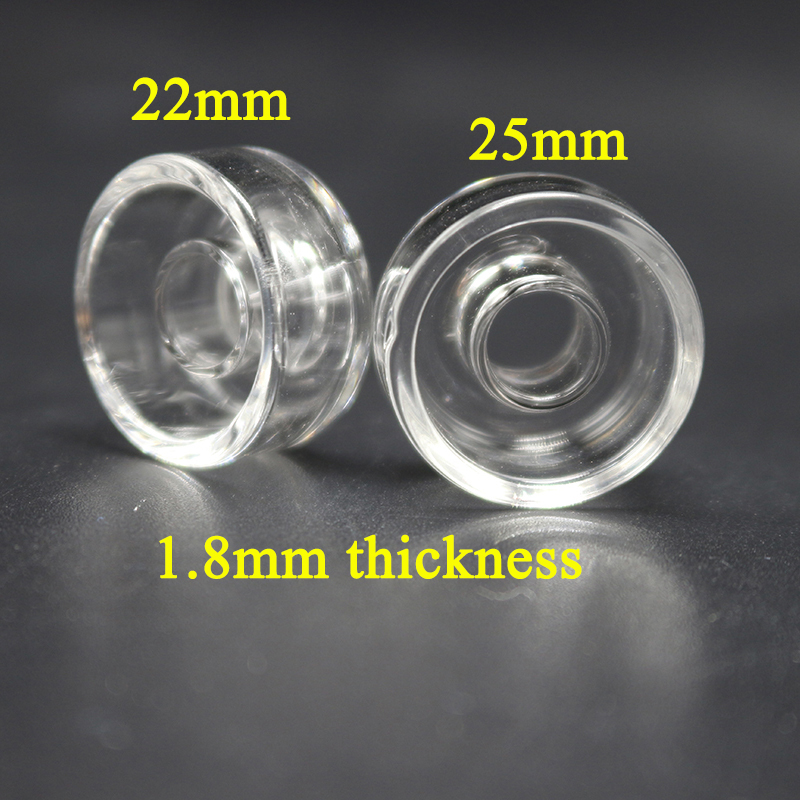 Chinafairprice Q006 Smoking Pipe Tool Diameter 22mm 25mm Replacement Quartz Dish Bowl Fit Hybrid Titanium Nail Dab Rig Recycler GLass Bongs-image-405747322
