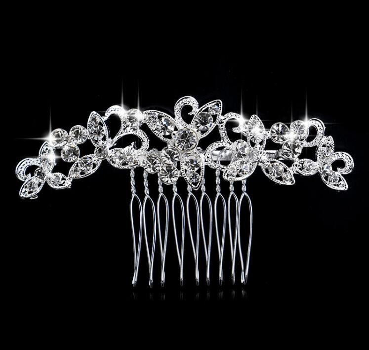 

Great Design Leaf Shape Hairbands Crystal Hair Combs Bridal Tiara Hair Jewelry Wedding Hair Accessories free shipping, Silver