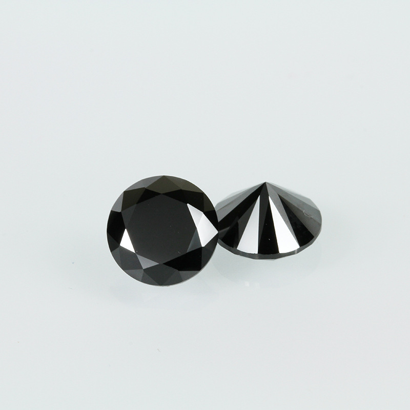 

High Quality Machine Cut Black Color 3A Cubic Zirconia Big Size 7-20mm Round Synthetic Loos Stone For Jewelry Making 200pcs/lot