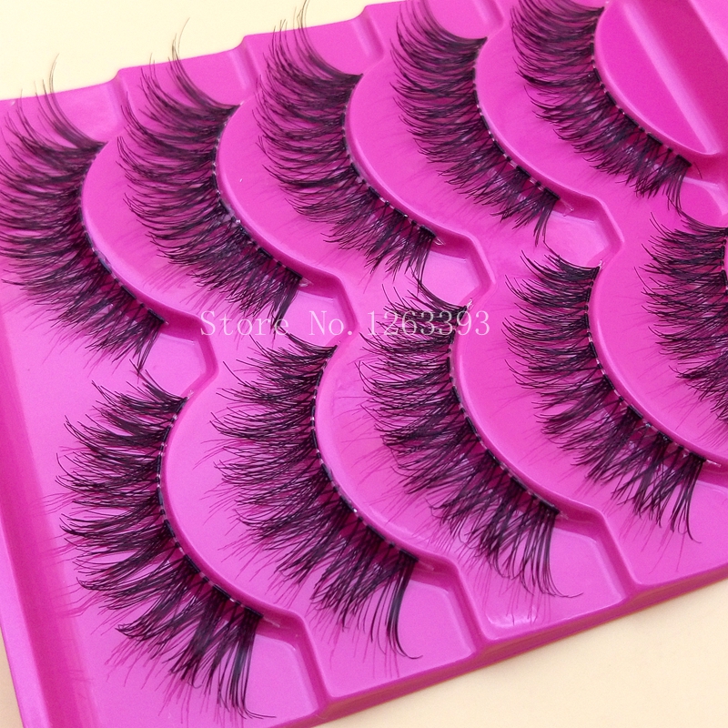 

Handmade Cotton Stems Transparent False Eyelashes Cross Thick Fake Eyelashes Naturally Long Winged Daily Makeup Tool Eye Lashes
