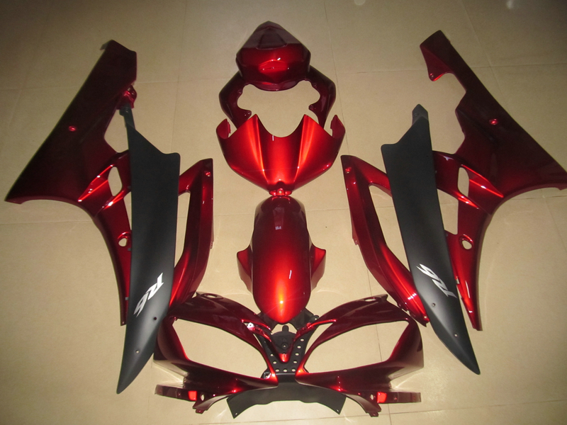 

Injection molding fairing kit for Yamaha YZF R6 2006 2007 wine red black fairings set YZFR6 06 07 OT09, Same as picture
