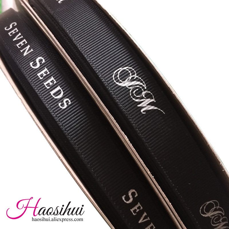 7/8''(23mm) grosgrain ribbon printed brand personalized ribbon wedding candy box with ribbon decoration favors 100yards/lot-image-402653892