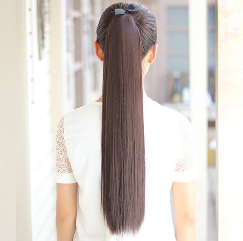 

Women long straight hair ponytails pony tail hair extensions 35CM/45CM/55CM/70CM