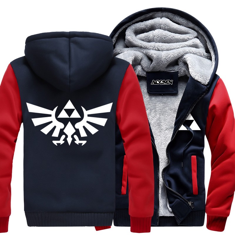 

Wholesale- Dropshipping USA Best Qualty The Legend of Zelda Unisex cosplay jacket Custom Made Big Size Thicken Hoodie Sweatshirt Coat, Sky blue