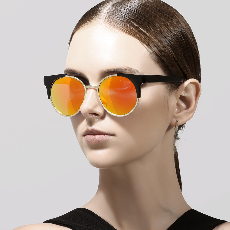 New design hot selling Fashion Glasses Star Style Round Mirror Sunglasses Women Luxury Fashion Summer Round Sunglasses wholesale