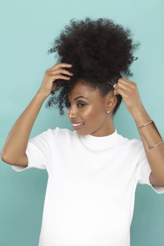 

Natural brown afro puffs ponytail Clip in afro kinky curly virgin human hair drawstring ponytails hair extensions 120g