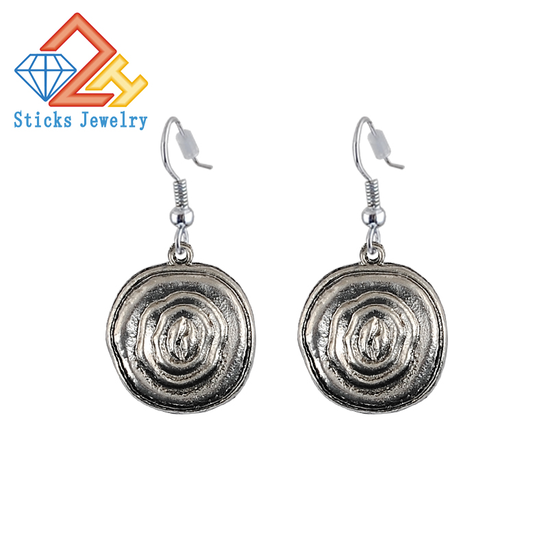 

Retro Earrings (1pair / lot) European and American Popular Alloy Irregular Lady Earrings