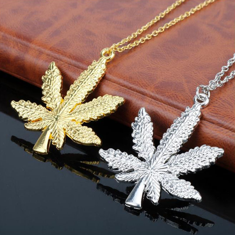 Chapado en Oro 24ct hoja de arce canadiense Grande Real Colgante Collar Joyería