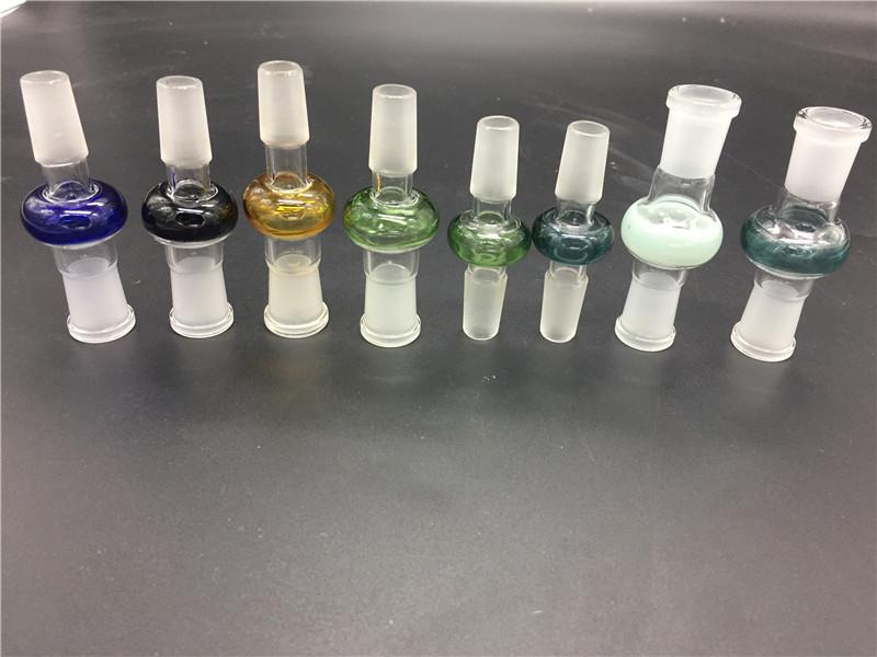 

Colorful 10 styles for choose glass bong adapter 14.4 18.8 joint male female interface adapter for glass bongs bowl nail dome