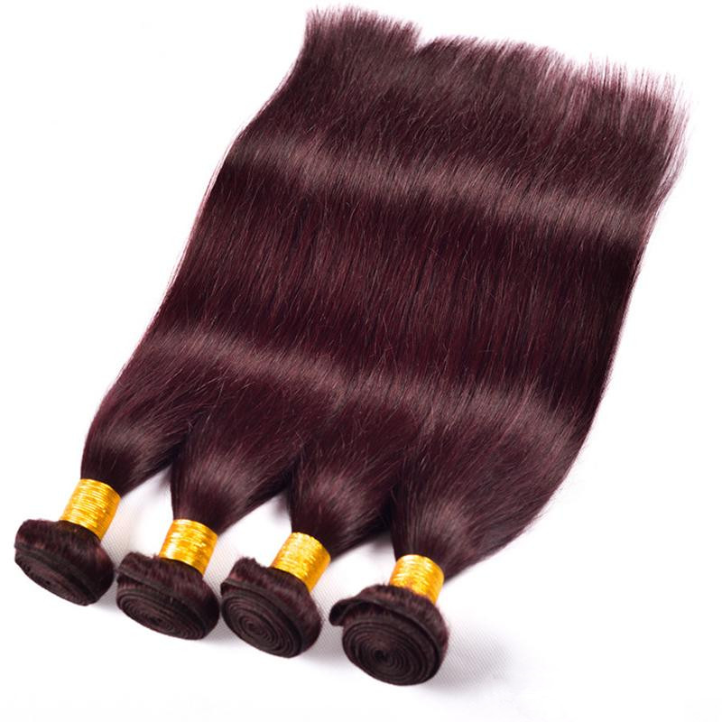 

Color 99J Silk straight wave hair bundle 100% Human Peruvian hair 80g/Bundle & 4Bundles/Lot, Free DHL