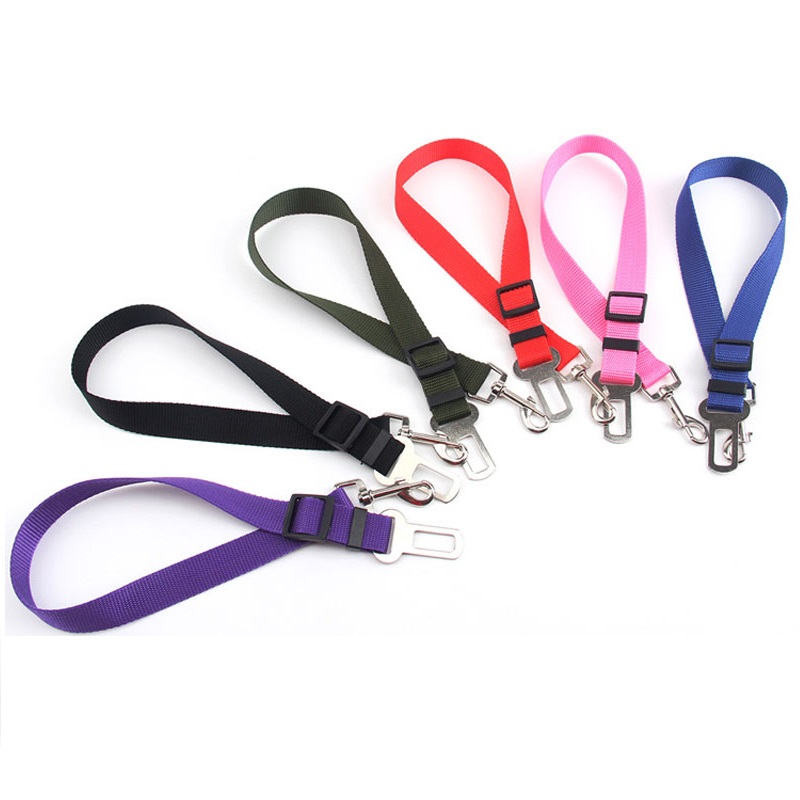 

6 Colors Cat Dog Car Safety Seat Belt Harness Adjustable Pet Puppy Pup Hound Vehicle Seatbelt Lead Leash for Dogs ZA3971