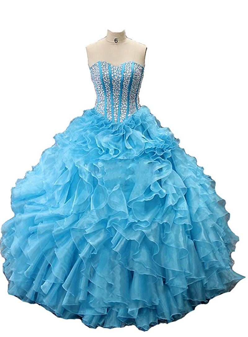 

2018 Blue Sweetheart Ball Gown Quinceanera Dresses with Sequins Crystals Beaded Plus Size Prom Pageant Debutante Party Gown BM17, Lavender \lilac