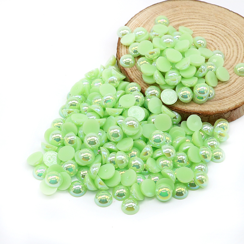 2000pcs//Lot Half Round Bead Flat Back Acrylic Pearl Scrapbooking Embellishment