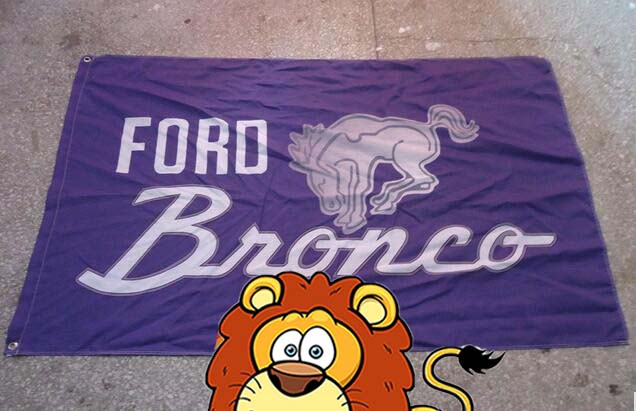 

Ford Bronco Automobile Exhibition flag,car brand logo banner ,90X150CM size,100% polyster