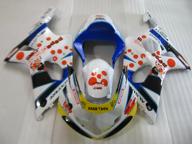 

Fairing kit for Suzuki GSXR1000 00 01 02 white blue fairings set GSXR1000 2000 2001 2002 OT03, Multi-color