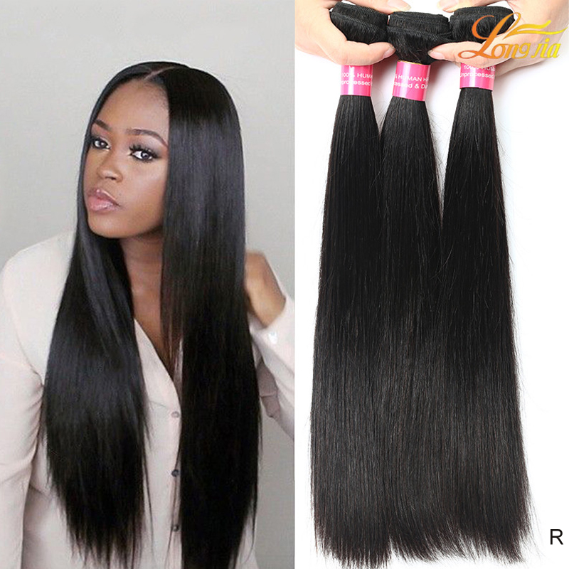 

Factory Grade 8A Virgin Human Remy Straight Hair Weave Bundles Brazilian Human Straight Hair Unprocessed Malaysian Indian Peruvian Hair, Natural color