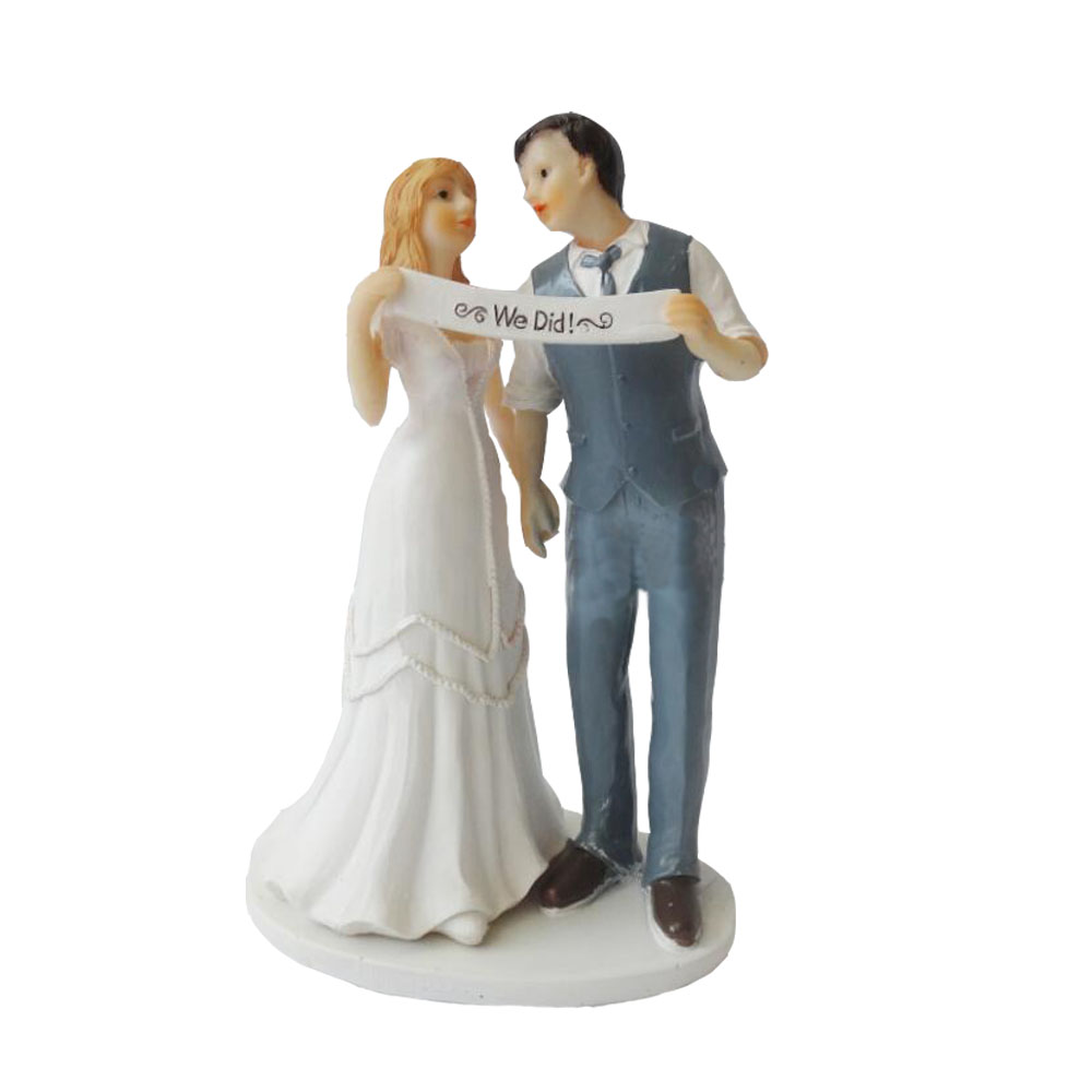 

Wedding Cake Topper with Bride and Groom Couple Figurine We Did Cake Decoration for Wedding Anniversary Party