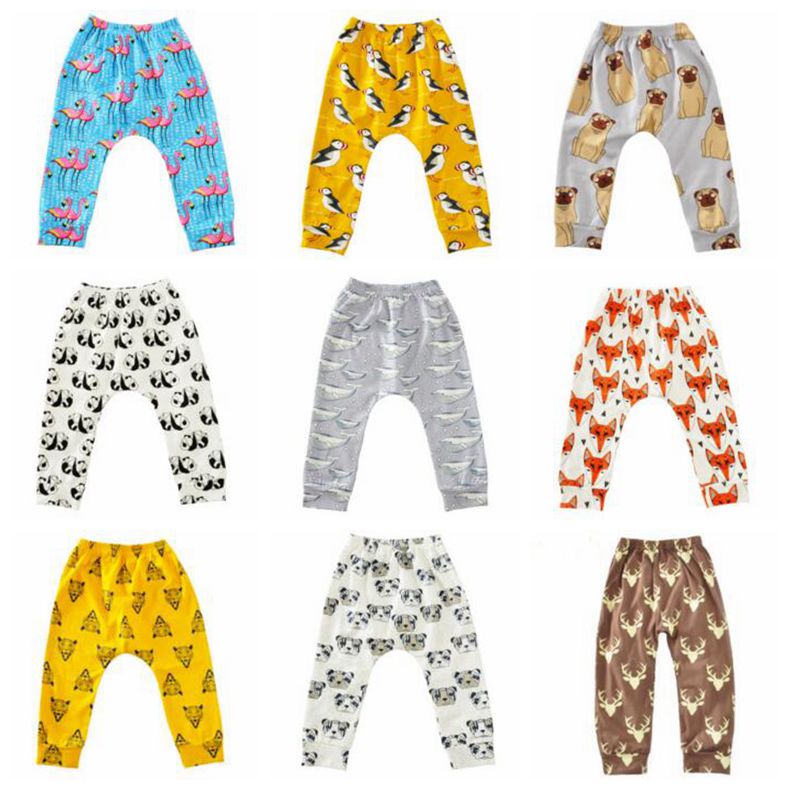 

Kids Clothes Baby Leggings Xmas Fox Haroun Pants Cartoon PP Pants Animal Printed Flamingos Dinosaur Tights Fashion Casual Trousers B3308, Remark your choice