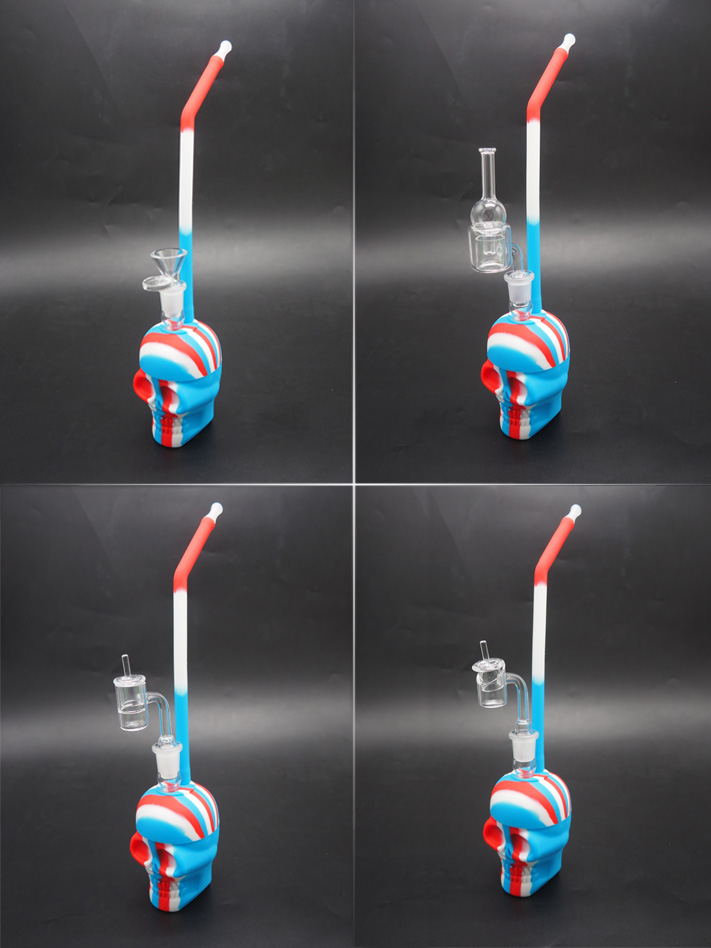 

handheld skull design new silicone tube hookah convenient