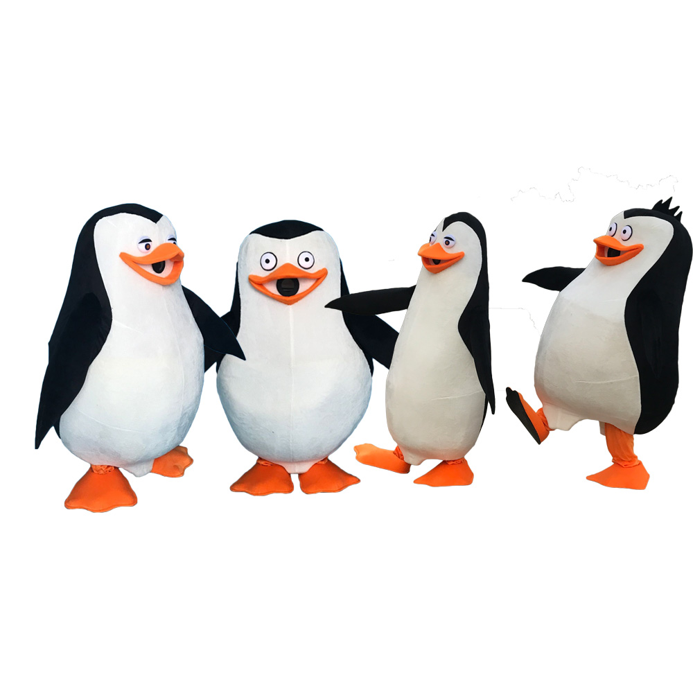 Penguins of Madagascar Penguin Mascot Costume Fancy Dress adult size-image-404513488