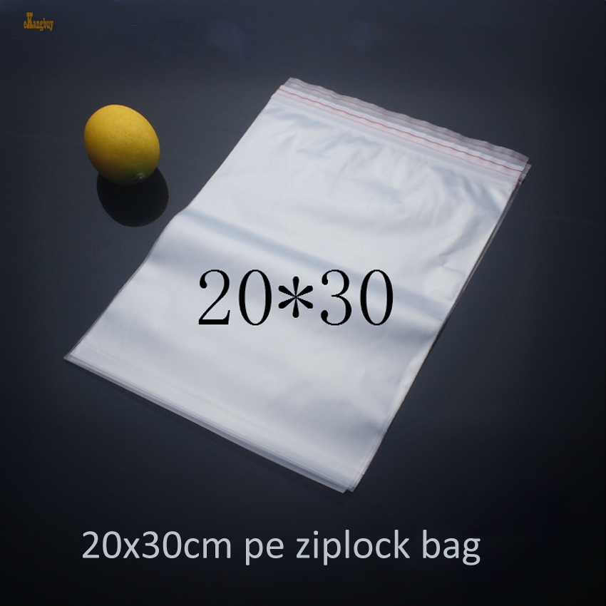 real bolsas de regalo free 100pcs size 20x30cm packaging zipper lock recycle plastic bags pe transparent ziplock clear bags-image-402062037