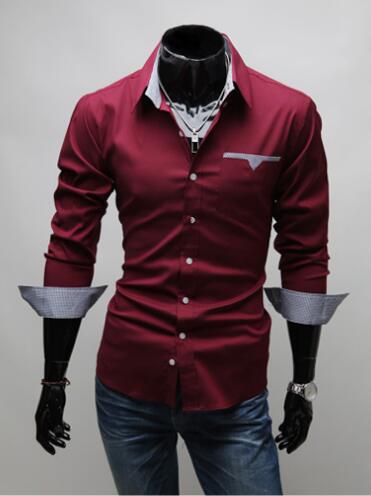 

Men Camisa Masculina Thin Men Clothes Man Shirt Casual Long Sleeved Chemise Homme Slim Camisas Hombre Vestir, Black