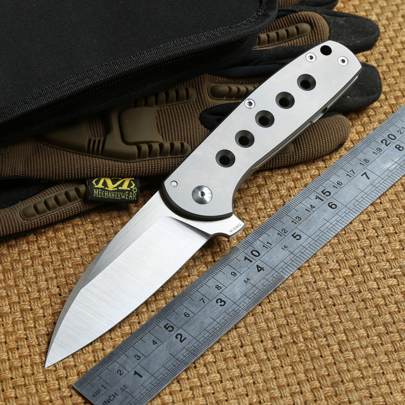 

Dicoria Original falcon ball bearing Flipper folding knife M390 blade TC4 Titanium camping hunting pocket Tactical knives outdoor EDC tools