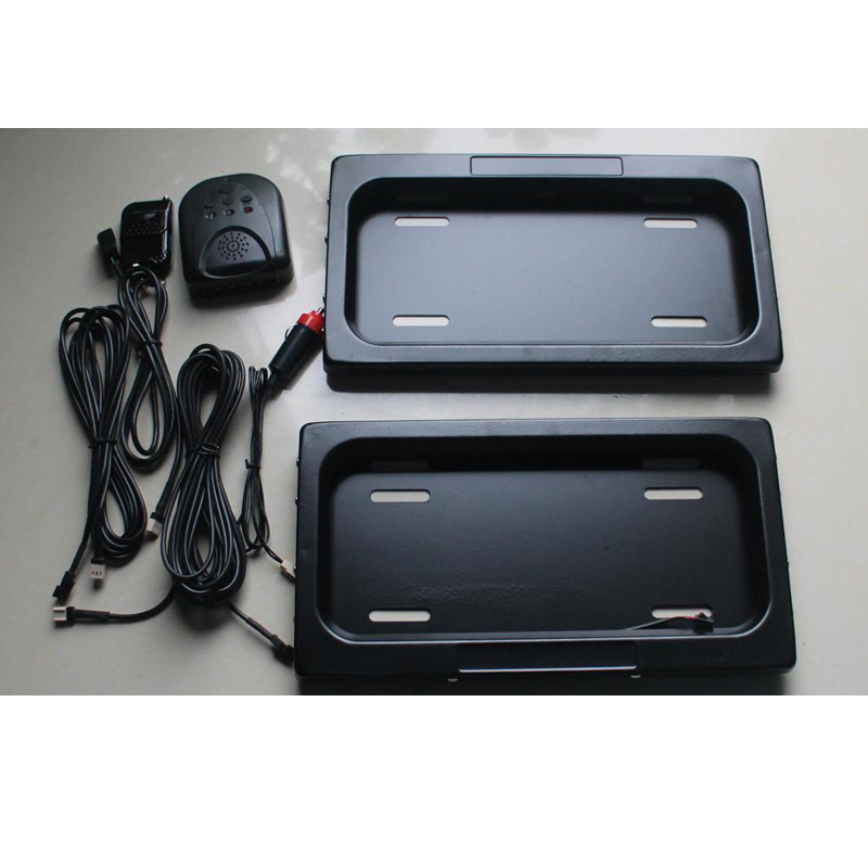 Télécommande avant arrière 2 pièces cadres de plaque d'immatriculation par ensemble les États-Unis Auto Plastic License Plate-Frame Stealth Remot