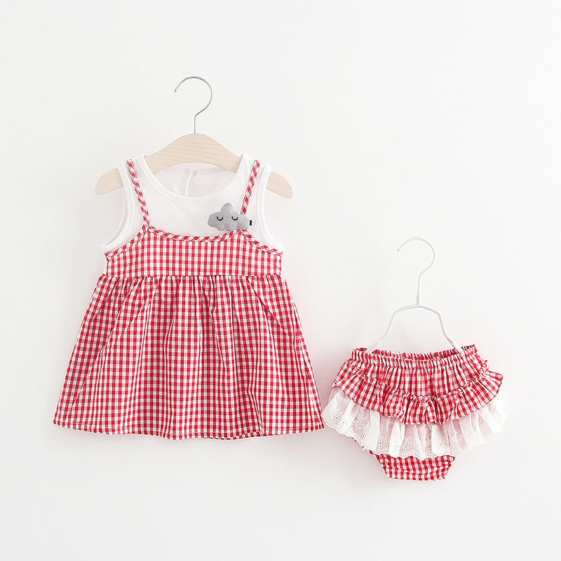 

Baby Girl Dress 2017 New Princess Infant Party Dresses for Girls Autumn Kids tutu Dress &Shorts Outfits Set Baby Clothing Toddler Girl Cloth, Red