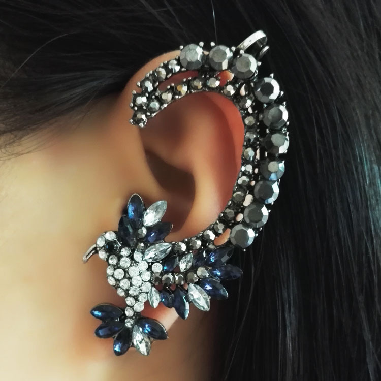 Boucles doreilles pendants Mecresh claires//dor/ées//vertes en forme de goutte deau cristal autrichien