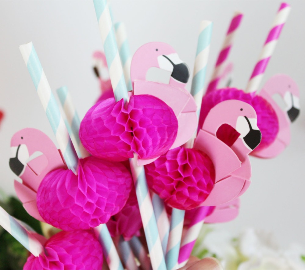 

Wholesale-24 pieces Party Drinking Straws Luau Fun Accessory
