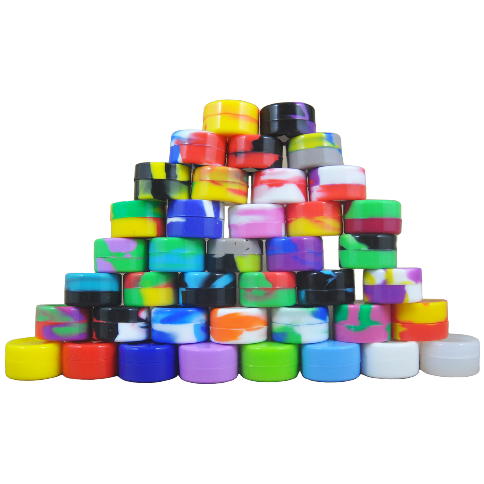 

Silicone Jar Containers 5ML Non-solid Colors 40 Colors 5 ML Silicon Jar Wax Non Solid 5ML Silicone Containers DHL/UPS