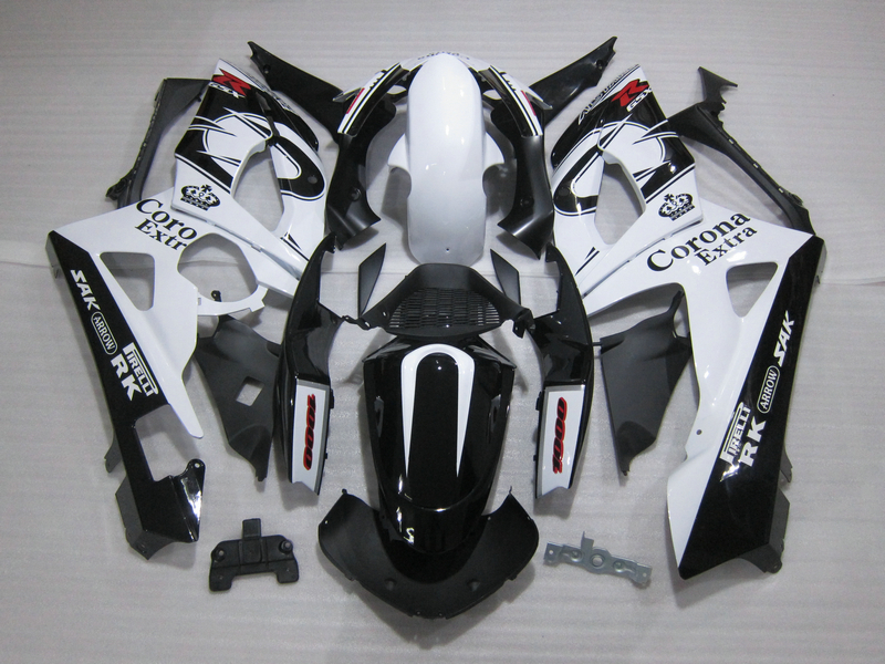 

Injection molding plastic fairing kit for Suzuki GSXR1000 05 06 white black fairings set GSXR1000 2005 2006 OT09, Same as picture