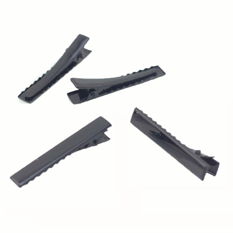 

Wholesale- 10 Pcs Beautiful Black Metal Hair Clips Professional Hairdressing Accessories DIY Hair Styling Tools Crocodiles Hairpins Clips