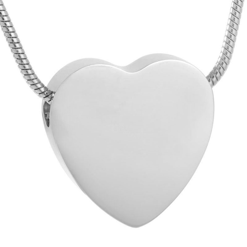 Ijd8384 pendentif coeur uni pendentif gravable cendres urn heart 316L en acier inoxydable crémation bijoux pendentifs 10pcs / lot