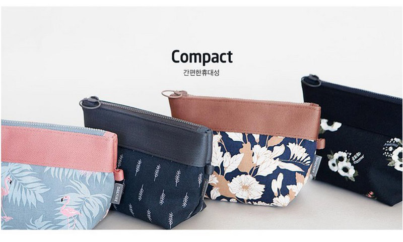 

100pcs Flora Printed Cosmetic bags Women polyester Waterproof makeup bag Mobile phone organizer cases 4colors