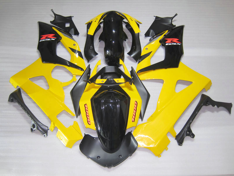 

Injection molding plastic fairing kit for Suzuki GSXR1000 05 06 yellow black fairings set GSXR1000 2005 2006 OT11, Same as picture