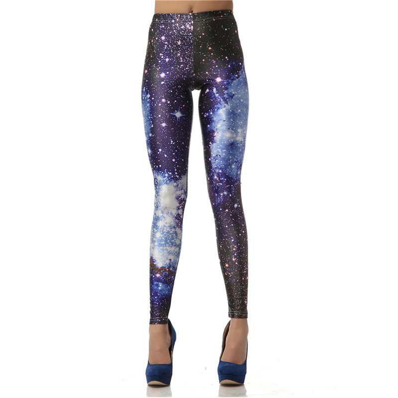 

Wholesale- 2017 Brand New 3D Digital Blue Galaxy Sexy Legins Fashion Slim Leggins Printed Women Leggings KDK1011