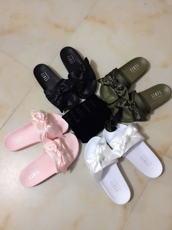 fenty slides with bow