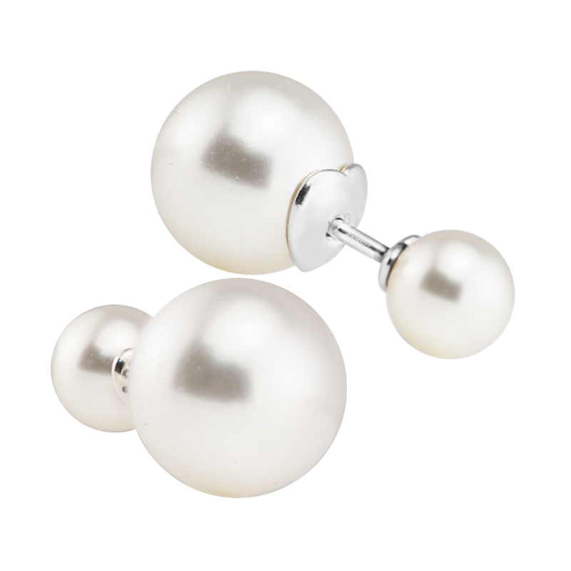 Luminous Drops White Crystal Pearl Earrings European Style Earrings Studs Fashion Jewelry wholesale Woman jewelry making-image-401110316